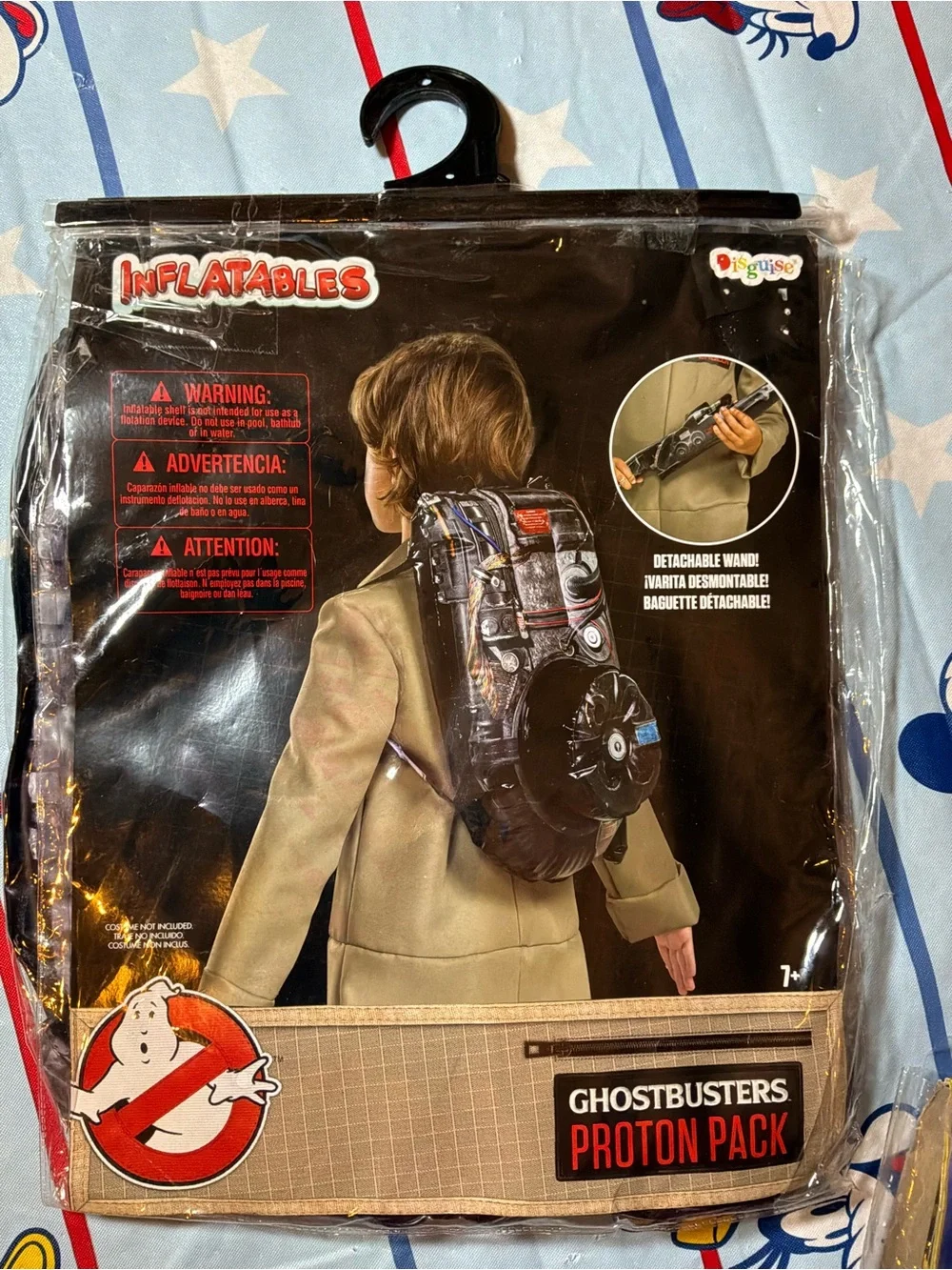 Ghostbusters proton pack inflatable costume accessory -NEW